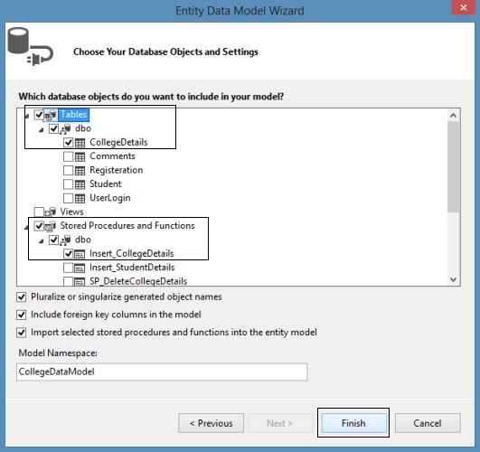 Selecting Database Objects